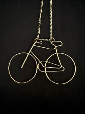 925 Bicycle Pendant Necklace